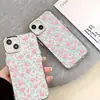 Padrão floral rosa, adequado para capa macia de iPhone 17 Pro Max, Apple 16 Pro com abertura grande, série 15, à prova de quedas