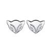 Brincos da moda Elegante Fogo Raposa Brincos de Prata Platinado Não Alérgico Criativo Charme Raposa Brincos Brincos
