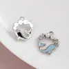 [Serie Oceánica] Colgante de Cola de Sirena Estrella de Amor Incrustada Colgante Hecho a Mano DIY Accesorios para Pulsera Collar