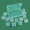Caja de Almacenamiento con 26 Compartimentos Transparentes Individuales para Organizar Joyería, Caja de Plástico con 26 Compartimentos Separados para Guardar Cuentas