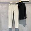 Calças Casuais Masculinas Calças de Outono Marca de Moda Largas plus size Retas Perna Larga Calças de Perna Larga Estilo Leve Maduro Calças Mop Masculinas