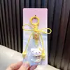 Chaveiro Gato Morango Desenho Animado Gatinho Pingente de Bolsa Lanyard de Celular Fofo Pingente para Chaveiro de Carro Pequeno Presente