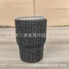 Vaso de Licor Mini de Lujo con Pedrería, Taza de Café Estilo Italiano con Estampado de Leopardo, Vaso con Popote de Acero Inoxidable, Vaso para Agua