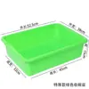 Bandeja rectangular de plástico, colorida y engrosada, para uso comercial, adecuada para recoger vajilla, organizar artículos en comedores y como caja clasificadora para lavar verduras.