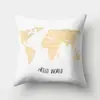 Funda de almohada para sofá Laitu Patrón de dibujos animados Almohada lumbar de coche Poliéster Almohada de oficina