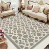 Alfombra Transfronteriza Geométrica de Lujo Ligero Estilo Americano, Rayas Simples, Lavable, Antideslizante, Adecuada para Sala de Estar y Dormitorio, Plegable
