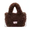 Moda japonesa y coreana minimalista de felpa 2026 nuevo bolso de hombro cruzado de invierno para mujer
