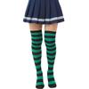Meias Meias Meias Femininas Estilo Japonês Listradas Azul e Branco Meias Acima do Joelho Meias Coxa Cosplay Anime Meias Femininas Atacado