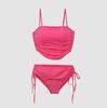 Multicolor] Novo Biquíni Sem Alças Dividido Estilo Coreano para Menina Biquíni de Corda Desejo Puro Feminino Fato de Banho para Férias em Spa