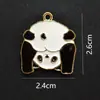 Panda Guofeng Bambu Folha de Bambu Panda Nacional Pingente Fofo Acessórios de Liga Chaveiro Colar Pulseira