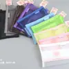 Bolsa de Malla Pequeña con Forma de Concha para Lápices Bolsa de Almacenamiento Colorida Especial para Exámenes de Estudiantes Bolsa de Archivo de Malla A6 Blanco y Negro