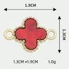 Joyería de aleación coreana, accesorios de galvanoplastia DIY, doble colgante, placa de trébol de cuatro hojas, collar, pulsera, colgante, venta al por mayor transfronteriza