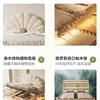 Cama Pétalo Francés Estilo Crema Cama Colgante Dormitorio Principal Cama para Niñas Cama de Princesa Dormitorio de Niñas Cama de Tela Moderna Simple