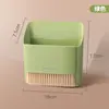 Set de Mini Escoba y Recogedor Cuadrado de Plástico para Uso Doméstico, Herramienta de Limpieza de Polvo de Escritorio, Set de Cajas para Almacenar Cáscaras de Fruta