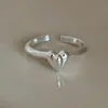 Anillo de Corazón Tridimensional de Diseño de Nicho Versión Coreana para Mujer, Corazón de Melocotón Dulce Versátil Lujo Ligero Alto Gama Anillo Abierto para Dedo Índice para Mujer