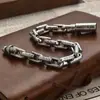 Pulseira banhada a prata com padrão de rattan para homens e mulheres, simples, dominadora, estilo coreano, hip hop, nicho, pulseira dominadora, sucesso transfronteiriço