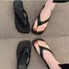 Chanclas Estilo Casual Estilo Coreano para Mujer, Nuevas Sandalias de Tacón Grueso Estilo Verano, Chanclas Cómodas Estilo Vacaciones Playa