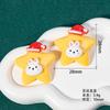Accesorios de Resina Serie de Conejo Navideño de Dibujos Animados DIY Pegamento Crema Parche para Carcasa de Teléfono Calcomanía para Refrigerador Llavero Almacenamiento