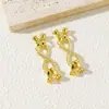[Qualidade] Zircônia de ouro 18k fivela de pérola de 8 caracteres acessórios de joalheria diy corrente de suéter de abotoamento duplo conexão acabamento
