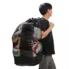 Bolsa de baloncesto de un solo hombro bolsa de almacenamiento equipo deportivo de entrenamiento mochila con cordón para balón bolsa de malla de un solo hombro para fútbol bolsa de baloncesto