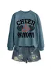 CHEER suéter cómodo holgado talla extra para mujer estampado de leopardo con patrón de corazón comercio exterior transfronterizo Amazon venta al por mayor