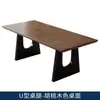Escritorio de madera maciza en color nogal, mesa de comedor para sala de estar, banco de trabajo rectangular, escritorio para computadora, escritorio integrado para conferencias y oficina