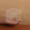 Caixa Organizadora Ps Transparente com Tampa Flip-Top, Caixa Display Quadrada, Caixa de Doces, Caixa para Miniaturas, Grau Alimentício, 10cm, Multicor, Personalizável, em Estoque