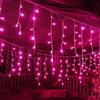 Luces de Tira de Hielo, Luces para Aleros, Luces de Cascada, Cadenas de Luces LED Solares Impermeables para Exteriores, Luces Decorativas para Bodas y Jardines