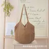 Bolsa de Cuerda de Algodón Hueca de Gran Capacidad Estilo Coreano, Bolso de Hombro Informal y Moderno Estilo Perezoso para Vacaciones, Bolso Versátil para Mujer