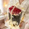 Ramo Grande de Rosas de Jabón Eternas Estilo Chanel, Color Capuchino, Regalo de Cumpleaños/San Valentín para Novia