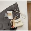 Bolsa de Mão Kelly Texturizada Tendência de Luxo Coreana Nova Moda Primavera 2026 Bolsa de Ombro Simples de Nicho Bolsa Transversal