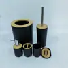 Juego de seis piezas de bambú para baño