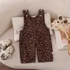 Jardineira infantil outono nova infantil e para bebês calças de veludo cotelê meninos casual calças meninas roupa de bebê para sair roupa infantil