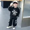 Conjunto de Ropa de Primavera para Niños 2026 Nuevo Elegante Sudadera Deportiva Infantil Conjunto de Dos Piezas Ropa de Moda para Primavera y Otoño para Niños Pequeños