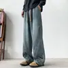 2026 Nuevos Jeans de Estilo Americano de Moda para el Trabajo, Versátiles para Hombre, Marca de Moda para Primavera y Otoño, Pantalones Rectos de Pierna Ancha, Corte Holgado