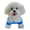 Roupas para Pet Verão Camisa Polo Listrada Fina Filhote Pequeno Schnauzer Camiseta Roupas para Cachorro Marca de Roupas Tendência