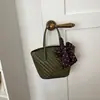 Bolsa de Palha Tecida Personalizada para Mulheres Outono 2026 Novo Estilo Elegante Temperamento Bolsa de Mão Tendência Versátil para o Dia a Dia Bolsa Transversal