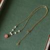 Ágata calcedonia natural cadena clavícula melocotón pequeña collar de perlas de agua dulce naturales de alta calidad set de regalo para novias