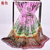 Primavera novo novo estilo nacional impressão senhoras longo chiffon cachecóis atacado yiwu fabricantes pequena gaze