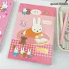 Cuaderno de Páginas de Color Miffy Conejo de Dibujos Animados A5 Flat-Lay Cuaderno Planificador Diario Sencillo de Alto Valor para Estudiantes