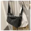Bolsa de mezclilla de algodón bolsa cruzada de lona versátil bolsa de hombro simple bolsa de mano artística bolsa cruzada de moda versátil