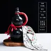 Una Botella de Vino de Cerámica Jin Calabaza Olla de Vino Vintage Tarro de Vino Sellado 500ml Cava Doméstica Tarro para Licores Botella de Vino Vacía