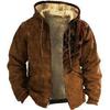 Casaco de Inverno Espesso Forrado com Fleece Duplo Forrado para Homens de Inverno Casaco Acolchoado de Algodão Quente Casaco Acolchoado de Algodão