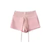 Pantalones Casuales Color Sólido Pantalones Cortos para Mujer Estilo Americano Shorts Rectos Atrevidos Tendencia Verano 2025 Cintura Baja Sexy Versátiles Adelgazantes