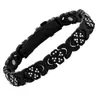 Pulsera magnética de moda europea y americana, superventas transfronteriza, lujo ligero, trébol de la suerte, aleación con incrustaciones de diamante, pulsera de joyería magnética de una sola fila para mujer