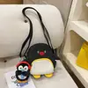 Bolso de Hombro Nuevo Estiloso Estilo Japonés Ins Fresco y Dulce Lindo Dibujo Animado de Pingüino para Salidas de Estudiantes de Primaria Bolso Cruzado