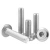 Tornillos y Tuercas de Acero Inoxidable 304 de Cabeza Plana Avellanada con Cavidad Hexagonal, Gama Completa de Tornillos con Brida, Pernos de Borde Biselado, Muebles M5