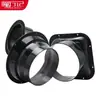 Adaptador de Interface para Sistema de Ar Fresco Conector de Flange de Ventilador ABS Quadrado para Conduto Redondo Ventilação Flange Metálico Oblíquo Reto Redondo