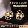 Venta caliente transfronteriza, anillo retro con flores creativas y rosas, moda europea y americana, anillo simple y dulce de alta gama para mujer