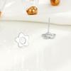 Pendientes de flor brillante de plata esterlina S925, joyería sencilla con temperamento de nicho, pendientes de flor de ciruelo de moda para mujer, pendientes de moda